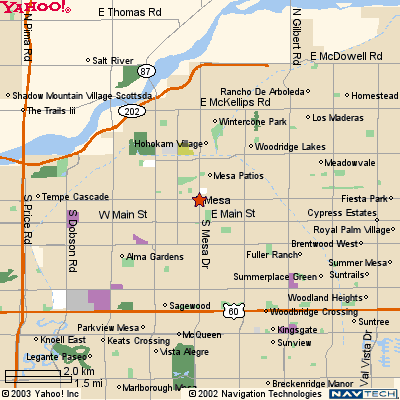 Mesa Arizona Map